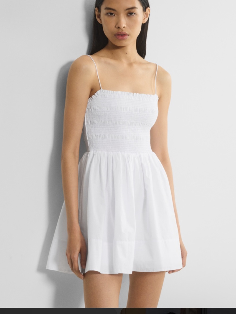 Aritzia Sunday Best Peachy Poplin Dress in Navy Blue